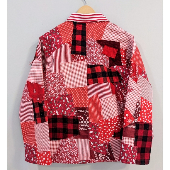 Red Patched Painter’s Jacket - Picture 3 of 7